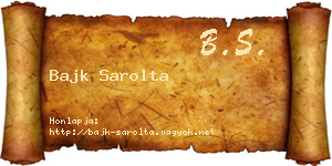Bajk Sarolta névjegykártya